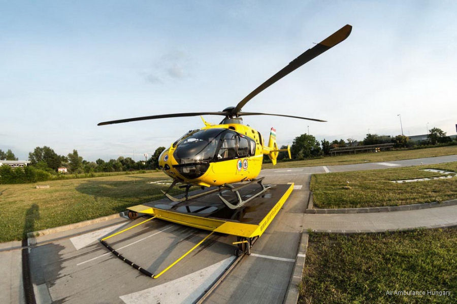 Photos of EC135 in Air Ambulance Hungary helicopter service.