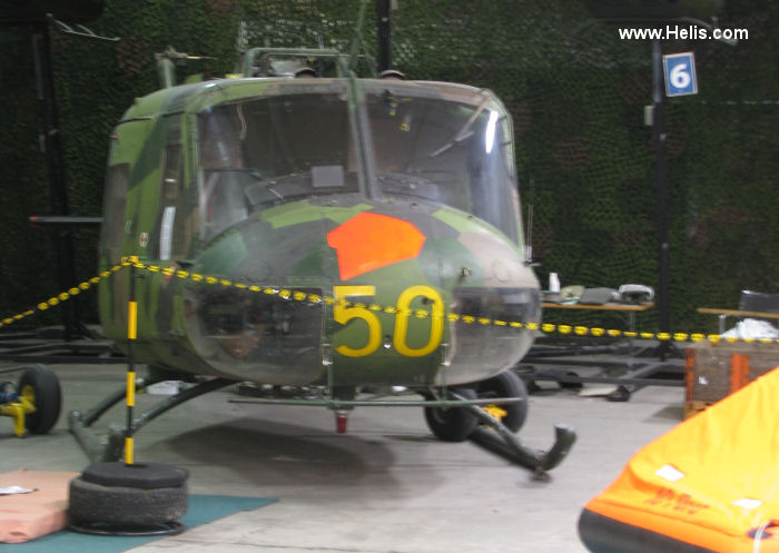 Helicopter Agusta AB204B Serial 3071 Register 03310 used by armen (swedish army). Aircraft history and location