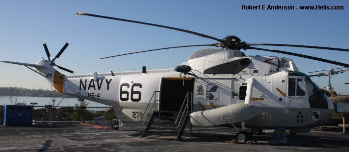 Helicopter Sikorsky HSS-2 Sea King Serial 61-128 Register 149711 used by US Navy USN. Aircraft history and location