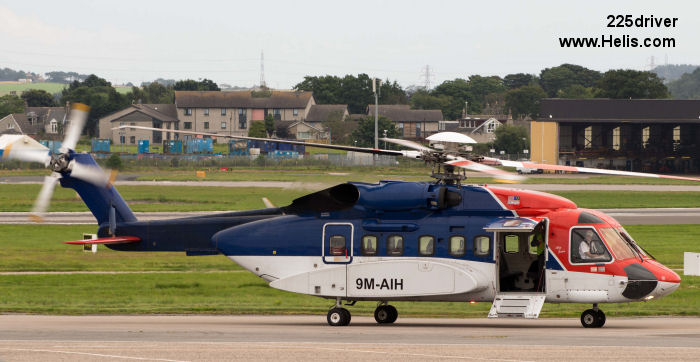 Helicopter Sikorsky S-92A Serial 92-0024 Register G-WNSI 9M-AIH C-GOHA N8015U used by CHC Scotia ,Awan Inspirasi Sdn Bhd AISB ,CHC (Canadian Helicopter Corporation) ,Sikorsky Helicopters. Built 2005. Aircraft history and location