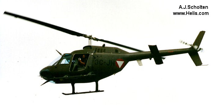 Helicopter Agusta AB206A Serial 8135 Register VH-DYR 3C-JH used by Österreichische Luftstreitkräfte (Austrian Air Force). Built 1969. Aircraft history and location