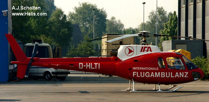 Helicopter Aerospatiale AS350B Ecureuil Serial 1622 Register F-GIGG D-HLTI. Built 1983. Aircraft history and location