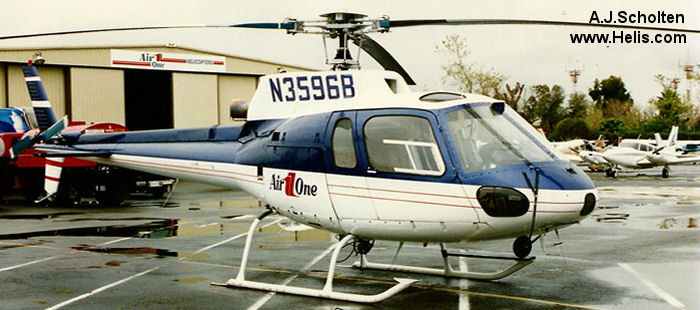Helicopter Aerospatiale AS350D Astar Serial 1099 Register C-GPWQ N3596B. Built 1979. Aircraft history and location