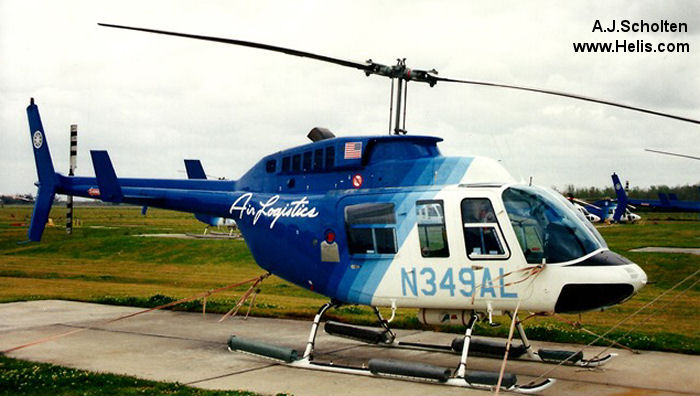 Helicopter Bell 206L-3 Long Ranger Serial 51388 Register N349AL used by Air Logistics. Built 1990. Aircraft history and location