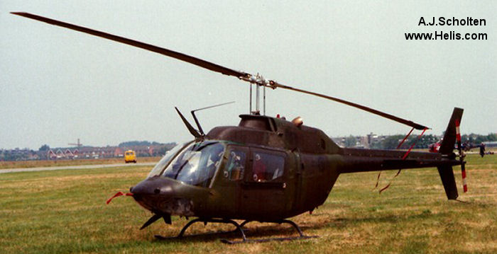 Helicopter Bell CH-136 Kiowa Serial 44030 Register 136230 used by Canadian Armed Forces. Aircraft history and location