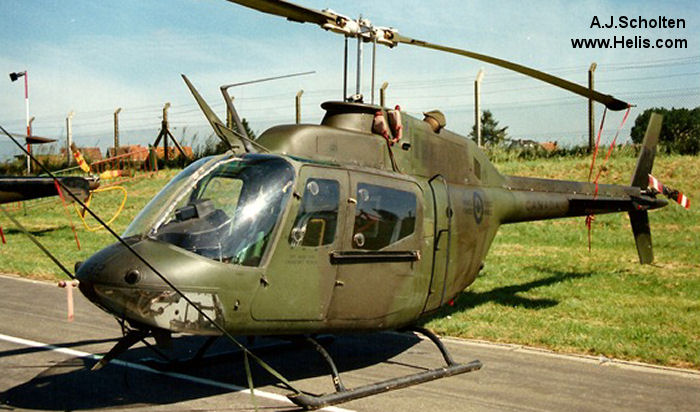 Helicopter Bell CH-136 Kiowa Serial 44032 Register N7237J 136232 used by Canadian Armed Forces. Aircraft history and location
