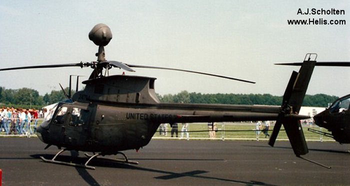 Helicopter Bell OH-58D Kiowa Warrior Serial 43056 Register 85-24724 used by US Army Aviation Army. Aircraft history and location