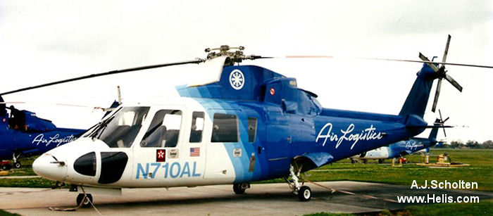 Helicopter Sikorsky S-76A Serial 760279 Register PR-EDA N710AL used by Aeroleo Taxi Aereo ,Air Logistics. Built 1984. Aircraft history and location