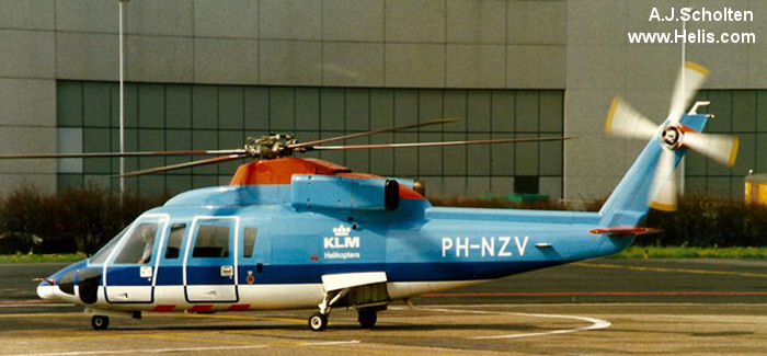 Helicopter Sikorsky S-76B Serial 760336 Register PH-NZV G-UKLM used by CHC Helicopters Netherlands bv CHC NL ,Schreiner Airways ,KLM/ERA helicopters (UK) Ltd. ,KLM helikopters. Built 1987. Aircraft history and location