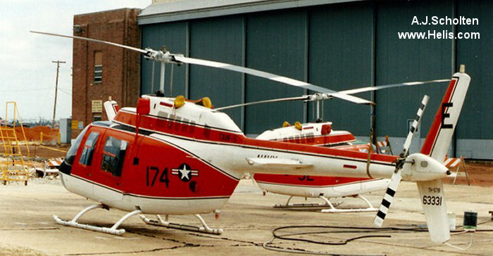 Helicopter Bell TH-57B Sea Ranger Serial 3901 Register 163331 used by US Navy USN. Aircraft history and location