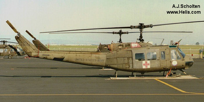 Helicopter Bell UH-1D Iroquois Serial 8913 Register 66-16719 used by US Army Aviation Army. Aircraft history and location