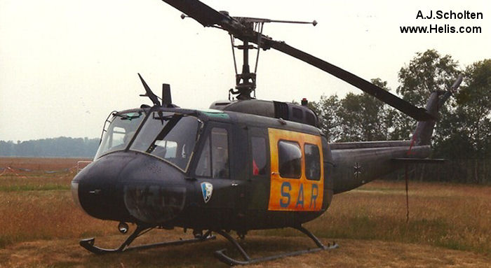 Helicopter Dornier UH-1D Serial 8180 Register 71+20 used by Luftwaffe (German Air Force). Aircraft history and location