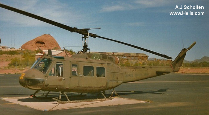 Helicopter Bell UH-1D Iroquois Serial 9004 Register N9291K 66-16810 used by US Army Aviation Army. Aircraft history and location