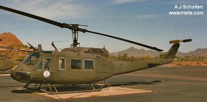 Helicopter Bell UH-1H Iroquois Serial 9804 Register 67-17606 used by US Army Aviation Army. Aircraft history and location