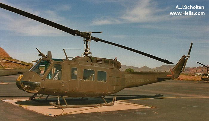 Helicopter Bell UH-1H Iroquois Serial 11159 Register 68-16500 used by US Army Aviation Army. Aircraft history and location