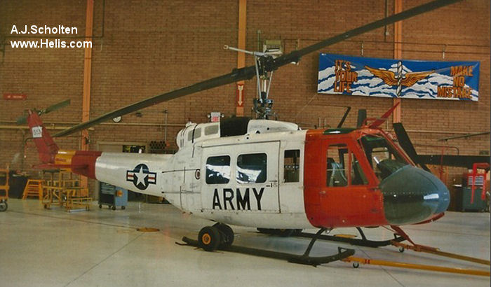 Helicopter Bell UH-1H Iroquois Serial 11441 Register TI-BDS 69-15153 used by US Army Aviation Army. Aircraft history and location