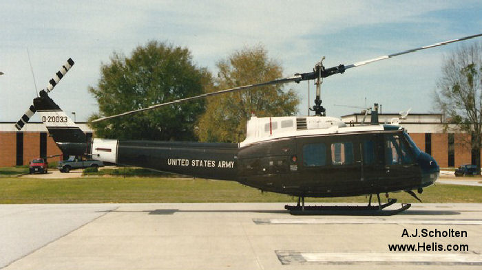 Helicopter Bell UH-1H Iroquois Serial 12857 Register N234SD 71-20033 used by US Army Aviation Army. Aircraft history and location