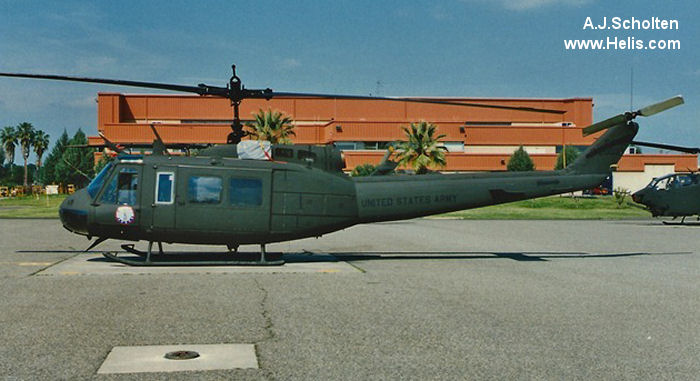 Helicopter Bell UH-1H Iroquois Serial 12861 Register N242SD 71-20037 used by US Department of State ,US Army Aviation Army. Aircraft history and location
