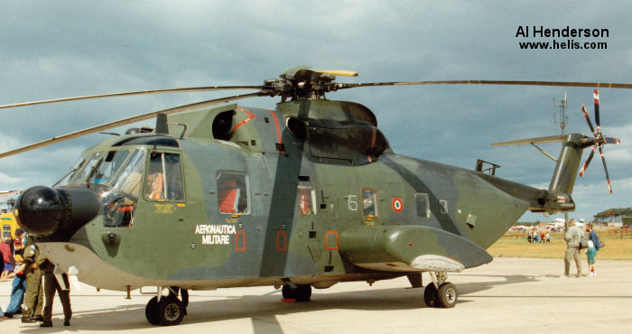 Helicopter Agusta AS-61R Serial 6227 Register MM81343 used by Aeronautica Militare Italiana AMI (Italian Air Force). Aircraft history and location