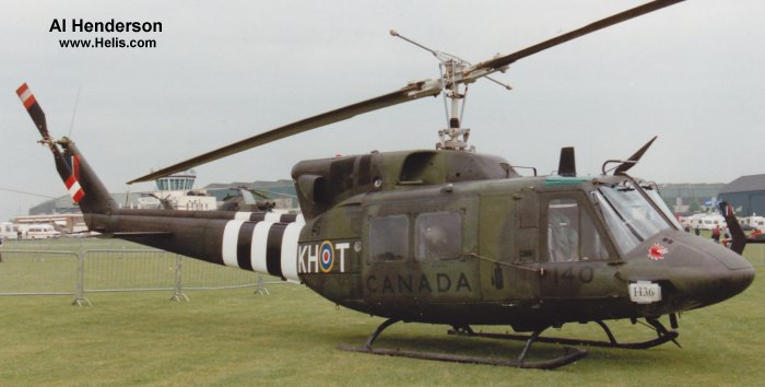 Helicopter Bell CH-135 Twin Huey Serial 32040 Register EJC-4219 EJC-219 135140 used by Aviacion del Ejercito de Colombia (Colombian Army Aviation) ,Canadian Armed Forces. Aircraft history and location