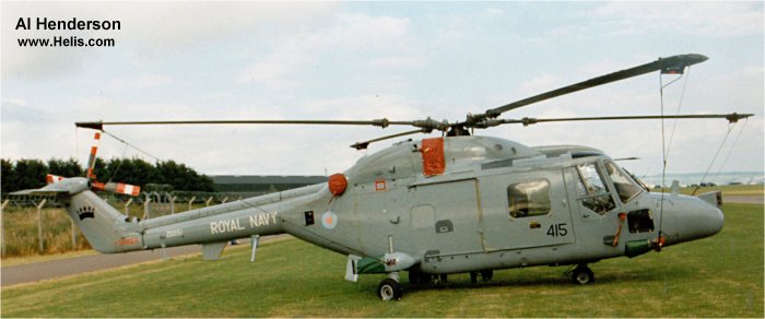 Helicopter Westland Lynx HAS3 Serial 251 Register ZD251 used by Fleet Air Arm RN (Royal Navy). Built 1982. Aircraft history and location