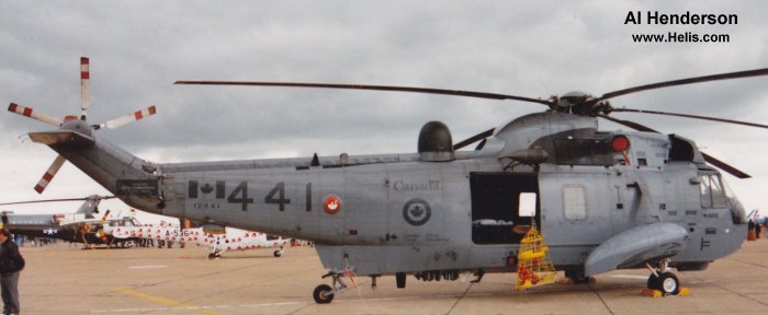 Helicopter Sikorsky CH-124 Sea King Serial 61-384 Register 12441 4041 used by Canadian Armed Forces ,Royal Canadian Navy  (1945-1968). Built 1967. Aircraft history and location