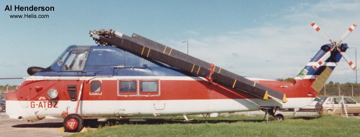 Helicopter Westland Wessex Mk.60 Serial wa461 Register G-ATBZ used by Bristow. Built 1965. Aircraft history and location