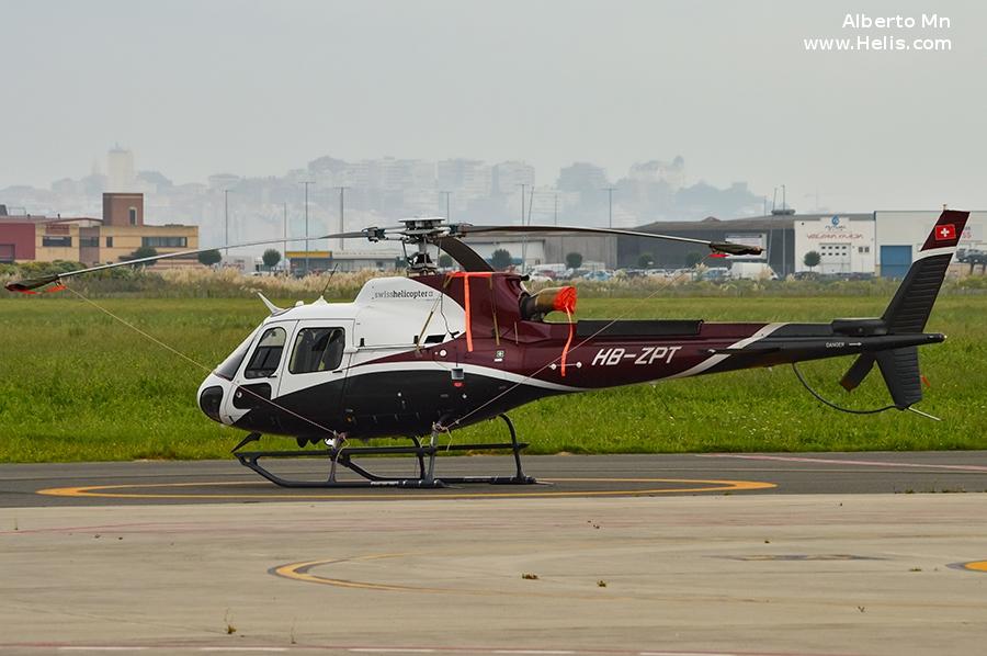 Helicopter Airbus H125 Serial 8310 Register HB-ZPT used by Swiss Helicopter AG. Built 2016. Aircraft history and location
