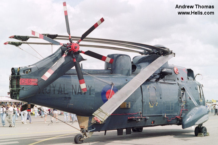 Helicopter Westland Sea King HAS.5 Serial wa 957 Register ZE419 used by Fleet Air Arm RN (Royal Navy). Aircraft history and location