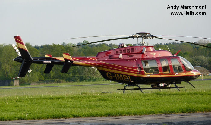 Helicopter Bell 407 Serial 53943 Register G-IMBL N370EB C-GBUP used by Bell Helicopter ,Bell Helicopter Canada. Built 2009. Aircraft history and location