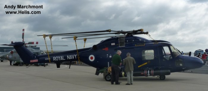 Helicopter Westland Lynx  HAS2 Serial 157 Register XZ699 used by Fleet Air Arm RN (Royal Navy). Built 1980. Aircraft history and location