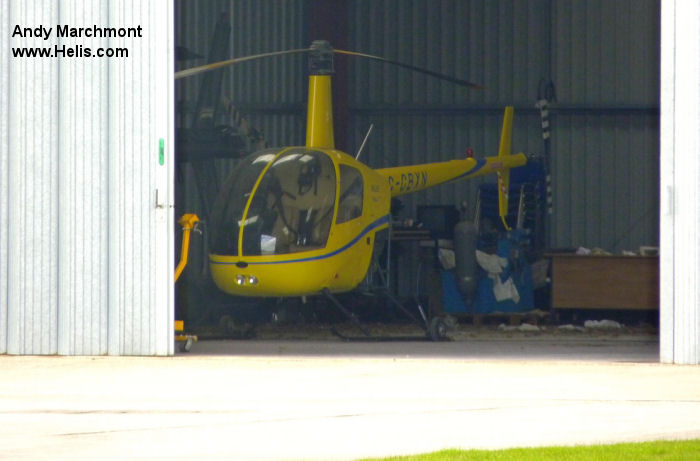 Helicopter Robinson R22 Beta II Serial 3385 Register G-CBXN used by Heli Air Ltd. Built 2002. Aircraft history and location