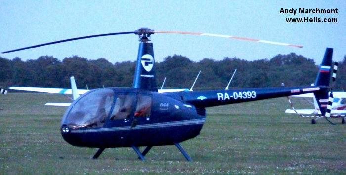 Helicopter Robinson R44 Raven II Serial  Register RA-04393. Aircraft history and location