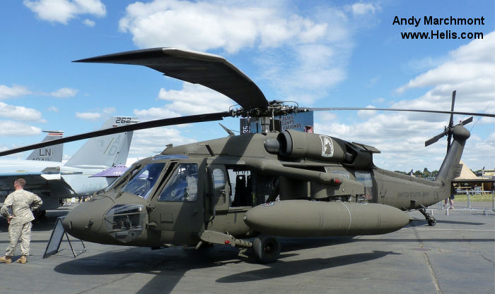 Helicopter Sikorsky UH-60A Black Hawk Serial 70-1187 Register 87-24647 used by US Army Aviation Army. Aircraft history and location