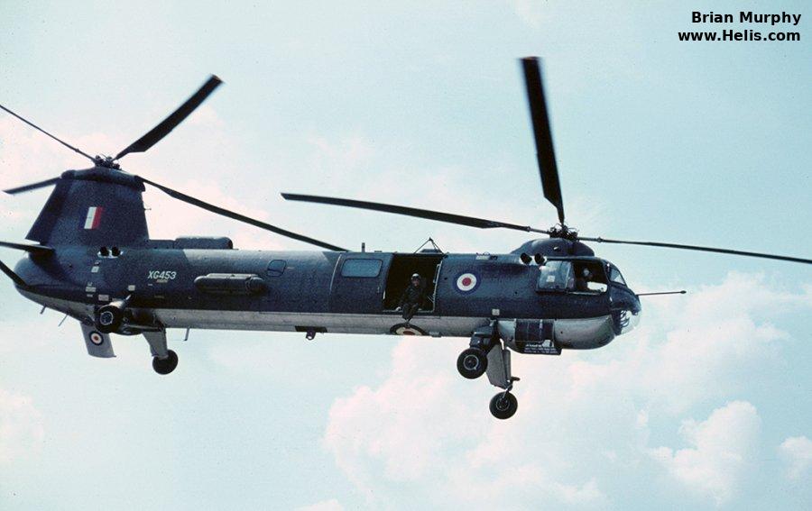 Helicopter Bristol Type 192 Belvedere  Serial 13348 Register XG453 used by Royal Air Force RAF. Built 1960. Aircraft history and location