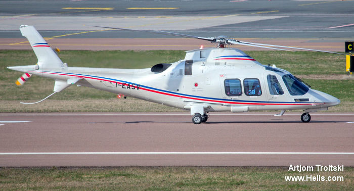 Helicopter AgustaWestland AW109SP GrandNew Serial 22338 Register RA-01676 I-EASV used by UTair Aviation ,Rosneft ,AgustaWestland Italy. Built 2015. Aircraft history and location
