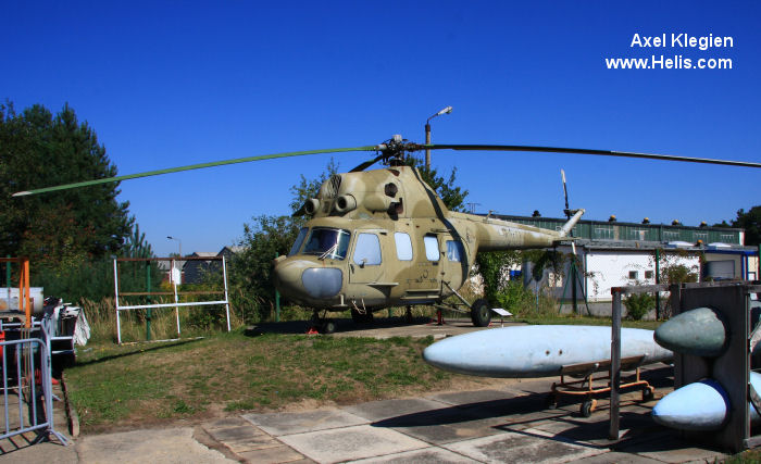 Helicopter Mil Mi-2 Hoplite Serial 562633122 Register 94+60 383 26 33 used by Luftwaffe (German Air Force) ,landstreitkrafte (east germany army) ,PZL Swidnik. Built 1972. Aircraft history and location