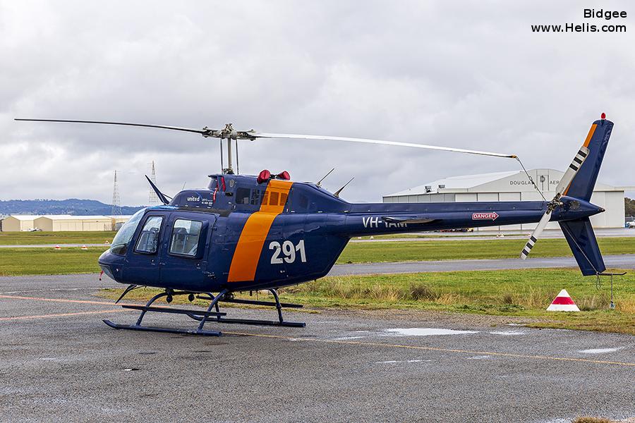 Helicopter Bell 206B-2 Jet Ranger Serial 1586 Register VH-YAM. Built 1974. Aircraft history and location