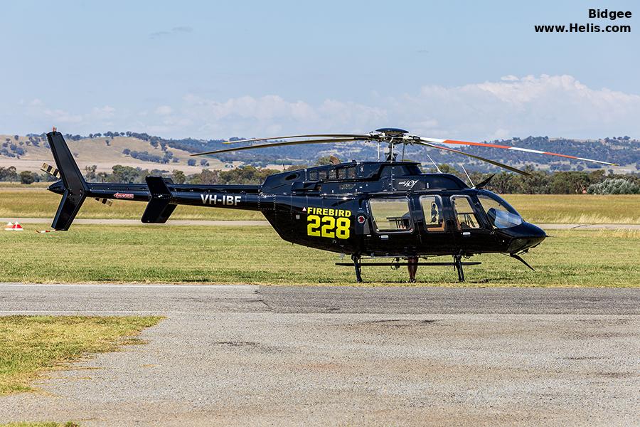 Helicopter Bell 407 Serial 53826 Register C-FBRE VH-IBF C-GVIB C-FTLZ used by Eagle Copters Australasia ECM ,Eagle Copters ,Heli-Inter ,VIH Helicopters Ltd ,Bell Helicopter Canada. Built 2008. Aircraft history and location