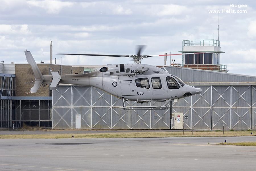 Helicopter Bell 429 Serial 57218 Register VH-IWV N49-218 VH-POJ N542PB C-FDOW used by Raytheon Australia ,Fleet Air Arm (RAN) RAN (Royal Australian Navy) ,Bell Helicopter ,Bell Helicopter Canada. Built 2015. Aircraft history and location
