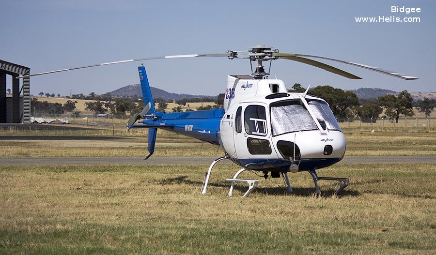 Helicopter Aerospatiale AS350B Ecureuil Serial 1413 Register VH-UVA VH-KGW N91US N119TV used by Mackay Helicopters ,US Helicopters Inc. Built 1981. Aircraft history and location