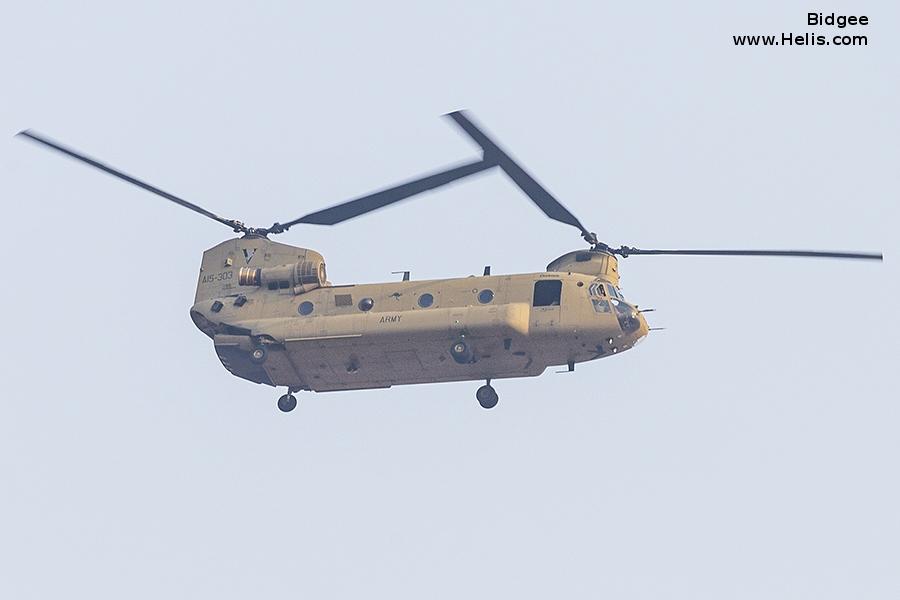 Helicopter Boeing CH-47F Chinook Serial M.7433 Register A15-303 used by Australian Army Aviation (Australian Army). Aircraft history and location