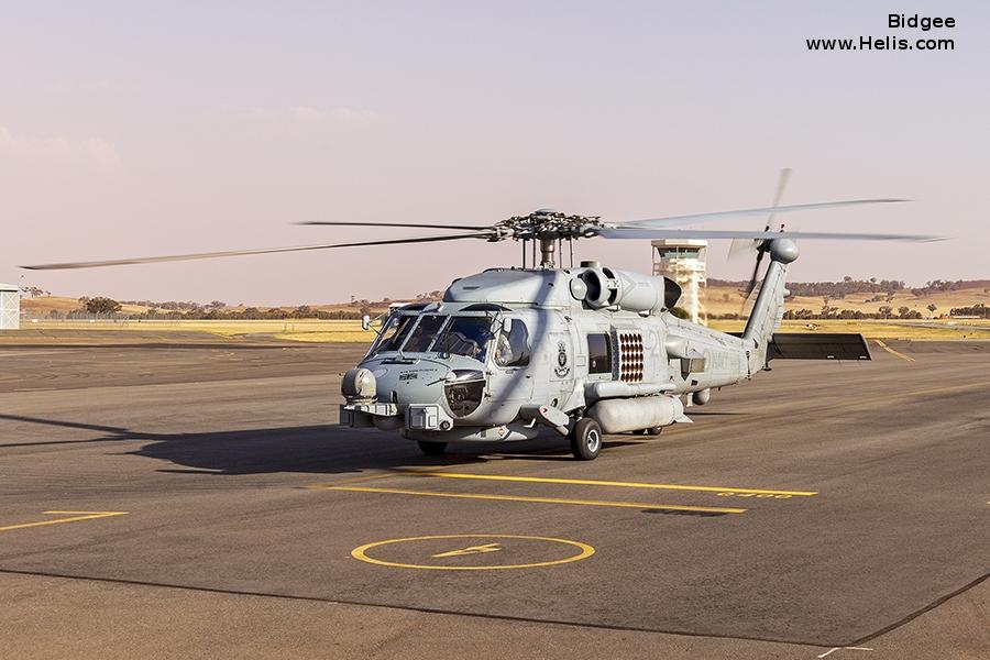 Helicopter Sikorsky MH-60R Seahawk Serial 70-4816 Register N48-021 used by Fleet Air Arm (RAN) RAN (Royal Australian Navy). Built 2016. Aircraft history and location