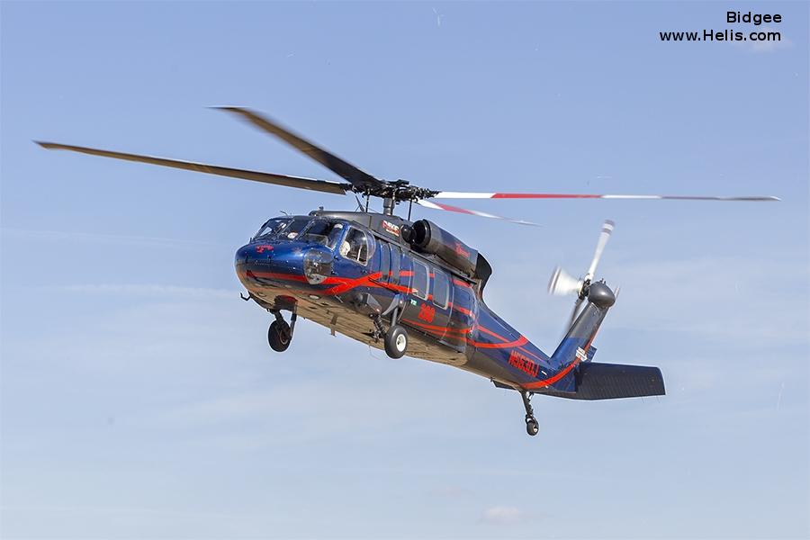 Helicopter Sikorsky UH-60A Black Hawk Serial 70-284 Register N563DJ N540NH 81-23563 used by THI (Timberline Helicopters) ,Northwest Helicopters ,US Army Aviation Army. Aircraft history and location