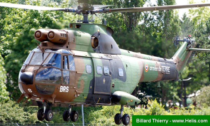 Helicopter Aerospatiale SA330B Puma Serial 1130 Register 1130 used by Aviation Légère de l'Armée de Terre ALAT (French Army Light Aviation). Aircraft history and location