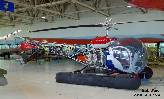 Helicopter Bell 47B Serial 24 Register CF-GSL N170B NX170B used by Bell Helicopter. Aircraft history and location