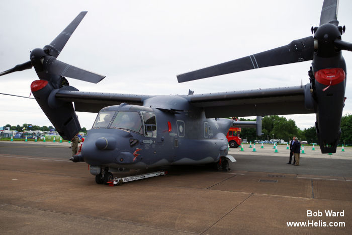 Helicopter Bell CV-22B Osprey Serial D1044 Register 12-0063 used by US Air Force USAF. Aircraft history and location