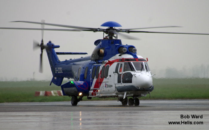 Helicopter Airbus H225 Serial 2928 Register B-70Y2 G-ZZSL used by CITIC Group COHC ,Bristow. Built 2014. Aircraft history and location