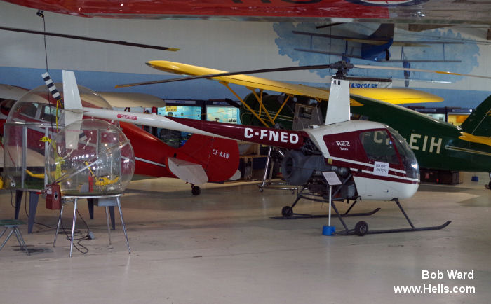 Helicopter Robinson R22 Beta Serial 2112 Register C-FNEO. Built 1992. Aircraft history and location
