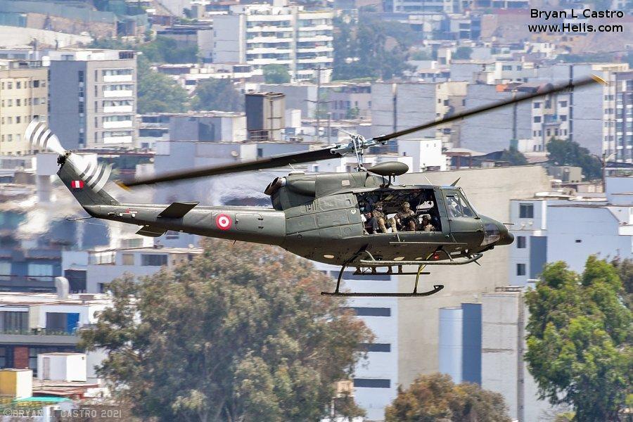 Helicopter Bell 212 Serial 31274 Register FAP-605 used by Fuerza Aerea del Peru FAP (Peruvian Air Force). Aircraft history and location